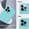 thumbnail image 3 of for iPhone 13 Pro Max Case, Silicone Upgraded [Camera Protection] Phone Case with [2 Screen Protectors], Soft Anti-Scratch Microfiber Lining Inside, 6.7 inch, Sea Blue, 3 of 11