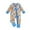 A1#- Blue, variant on Bodysuits Baby Long Sleeve Romper Cartoon Zip Bodysuit Tight Jumpsuit Outfit Cute Toddler Crawling Wear Blue