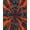 Red Orange Black, Pattern 1, variant on Design&I 4'x6' Washable Area Rug Optical Gorge Cave Illusion Burning Ravine Depth Perception Perspective for Dorm Room, Living Apartment, Flatweave Daily Traffic Ready