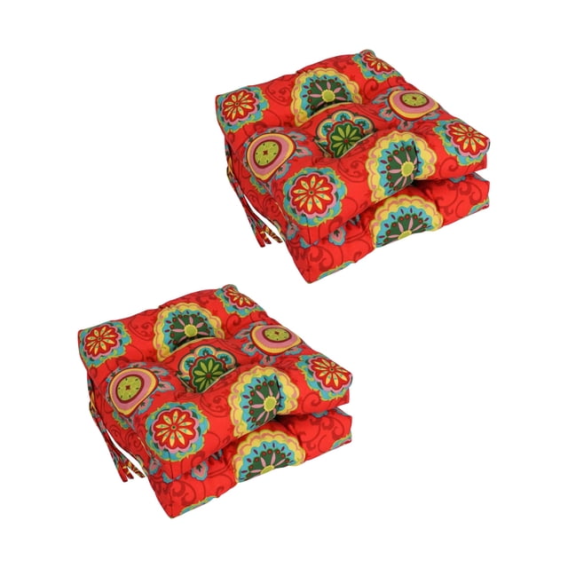 Cojín para silla Blazing Needles, 40 x 40 x 9 cm, para exteriores, paquete de 4 unidades