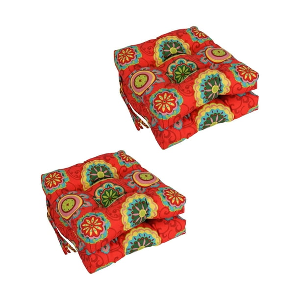 Cojín para silla Blazing Needles, 40 x 40 x 9 cm, para exteriores, paquete de 4 unidades