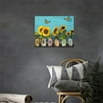 thumbnail image 4 of Farmhouse Sunflower Wall Art Rustic Sunflower Butterfly Pictures Wall Decor Teal Country Family Canvas Prints Painting Home Decorations Modern Artwork for Bathroom Bedroom Living Room Framed 16"x12", 4 of 6