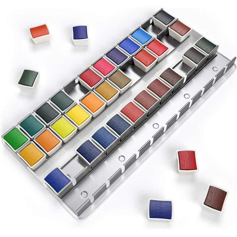 Arteza Premium Watercolor Professional Artist Paint Set, Half Pans,  Assorted Colors - 36 Pack 