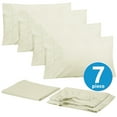 thumbnail image 2 of Sweet Home Collection 1500 Series Bed Sheets - Extra Soft Microfiber Deep Pocket 6pc Sheet Set - Ivory, Split King, 2 of 2