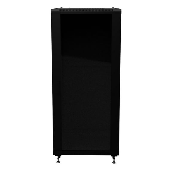 27U AV Rack Cabinet, 28 in depth, Cold-rolled Steel, Black