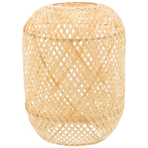 BRIGHTFUFU Pantalla de bambú para mesita de noche, lámpara de pie, pantalla de repuesto