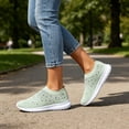 thumbnail image 6 of HTHLVMD Knit Sock Shoes, Rhinestone Decor Shoes, Women's Rhinestones Mesh Sport Slip-on Shoes,Non Slip Good Arch Breathable Lightweight Casual Sock Sneaker Nurse Shoes, Green 7.5, 6 of 6