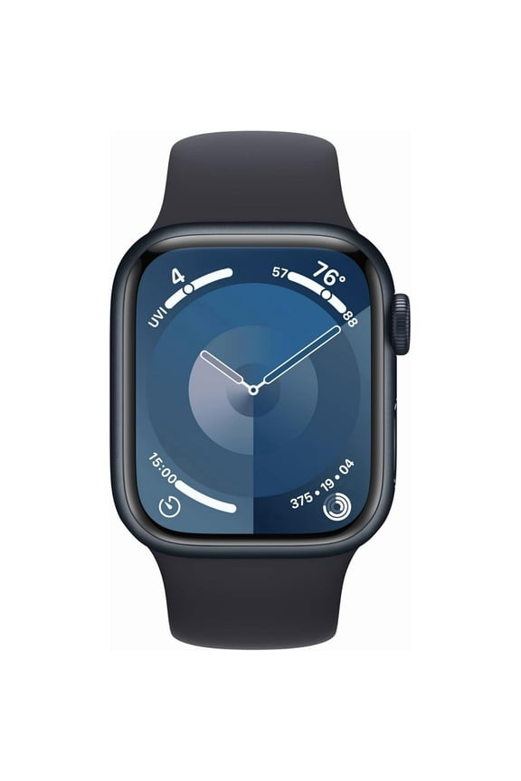 Restored Apple Watch Series 9 [GPS 41mm] Smartwatch with Midnight Aluminum Case and Midnight Sport Band - M/L. Fitness Tracker, ECG Apps, Always-On Retina Display, Water Resistant (Refurbished)