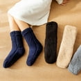 thumbnail image 5 of ievspot 1 Pair Women Winter Socks Mid-tube Thick Thermal Insulation Home Bedroom Wear Floor Socks Knitted Daily Wear Sport Socks, 5 of 8
