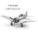 thumbnail image 2 of Avión de combate helicóptero F22 Boeing 747, avión de pasajeros, rompecabezas tridimensional, modelo ensamblado en metal, 2 of 6