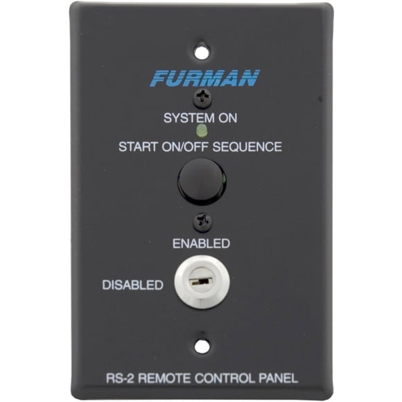 Furman RS-2 Remote System Control of Furman Power Sequencers, Keyswitch Panel, Maintained or Momentary Contact On/Off Sequence