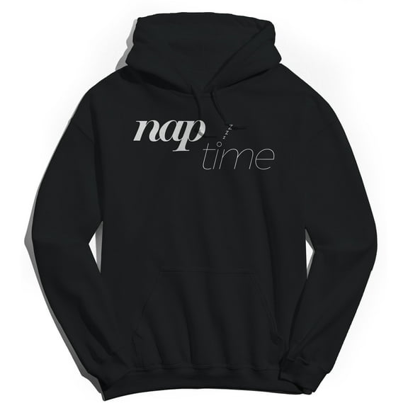 Nap Time Humor Graphic Black Men's Crewneck Sweatshirt Hoodie