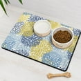 thumbnail image 3 of Boho Retro Floral Pet Feeding Mat-Absorbent Pet Placemat for Food and Water Bowl, with Waterproof Rubber Backing, Quick Dry Water Dispenser Mat for Dog and Cat (16"x24"), 3 of 7