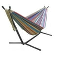thumbnail image 2 of Sorbus Brazilian Blue, Sand, Purple, Red Stripes Double Hammock with Stand, 2 of 5