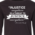 thumbnail image 4 of Inktastic Injustice Anywhere is a Threat to Justice Everywhere- Martin Luther King Jr. Long Sleeve Youth T-Shirt, 4 of 5