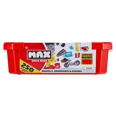 MAX Build More Building Bricks Accessories and Wheels Value Set (250 Pieces) - Major Brick Brands (Best Bricks To Build A House)