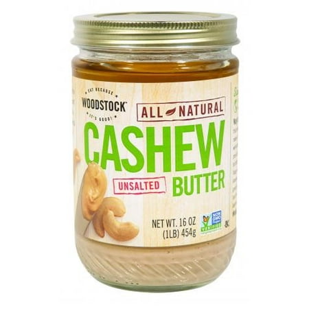 Woodstock All Natural Cashew Butter, Unsalted, 16