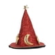thumbnail image 2 of Sombrero de hámster Patrón de estrella de luna Sombreros de copa para mascotas de animales pequeños con correa de barbilla ajustable para tortugas lagartos Geckos Rojo, 2 of 12