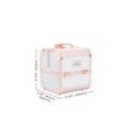 thumbnail image 2 of Impressions Vanity SlayCube Portable Makeup Travel Case with Adjustable Dividers (Pink Sparkle), 2 of 4