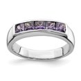 thumbnail image 1 of 925 Sterling Silver Purple Cubic Zirconia Cz Ring Stone, 1 of 7