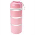 thumbnail image 2 of Thermal Lunch Box 3 Layers Thermal Lunch Box Stainless Steel Food Storage Container Kids Bento Box(Pink), 2 of 8