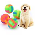 thumbnail image 2 of POINTERTECK Pet Toy Elastic Flash Light Squeaky Spike Ball Pet Dog Cat Molar Plastic Entertained Toy (random color), 2 of 9