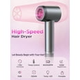 thumbnail image 6 of Fast Drying Ionic Hair Dryer with RGB Color-Changing Light Ring, Lightweight Brushless Motor Blow Dryer with Diffuser and Concentrator Attachments for All Hair Types, 6 of 12