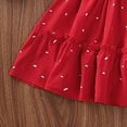thumbnail image 7 of NOLDARES Girl's Dresses Ruffle Sleeve Tiered Swing Cute Casual Sundress for Holiday Daily Cute Summer Party(Red,12-18 Months), 7 of 7