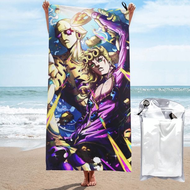 Toalla de playa Jojo'S Bizarre Adventure, suave, de secado rápido, resistente a la arena, para piscina, yoga, gimnasio, camping, toallas de baño ligeras, regalo para niños, niñas, niños y adultos,