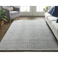 thumbnail image 2 of Feizy Redford Transitional Solid, Gray/Silver, 1'6" x 1'6" Swatch Sheen Handmade Casual Geometric Design Carpet for Living Dining Bed Room, 2 of 8
