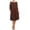 Brown, variant on Women's Plus size Jersey Knit A-Line Dress 3/4 Sleeve Casual Midi Dress