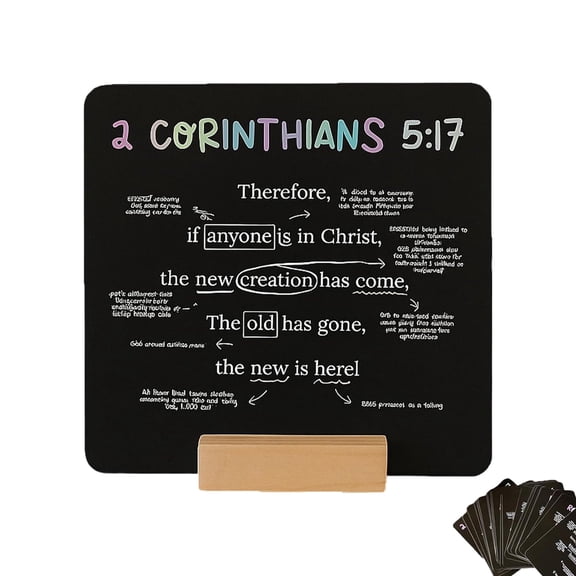 Ngardk 52 Scripture Cards, Christian Mindset Cards, Mapped Bible Verse Cards with Stand