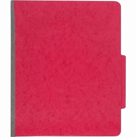 ACCO Presstex Classification Folders, Letter, 4-Section, Executive Red, 10-Pack