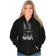 thumbnail image 3 of NASA Vintage Worm Logo Space Shuttle Zip Up Hoodie Men's Women's Brisco Brands S, 3 of 6