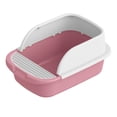 thumbnail image 1 of DOLITY Cat Litter Box Toilet Anti ing Semi Enclosed Removable Large Sand Pink52cmx36cmx21.5cm, 1 of 9