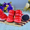 thumbnail image 2 of 4 Pcs/Sets Puppy Winter Snow Boots Casual Dog Shoes Pet Slip-resistant Waterproof Shoes Red XL, 2 of 5