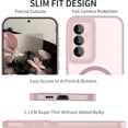 thumbnail image 3 of SHILIU-Samsung Galaxy S23 FE Case with MagSafe, Phone Case Samsung Galaxy S23 FE Magnetic Slim Thin Translucent Matte Back Shockproof Anti-Yellow Protective Cover Case for Samsung S23 FE Pink, 3 of 4
