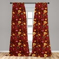 thumbnail image 5 of Ambesonne Retro Curtains, Colorful Fifties Shapes, Pair of 28"x95", Multicolor, 5 of 5