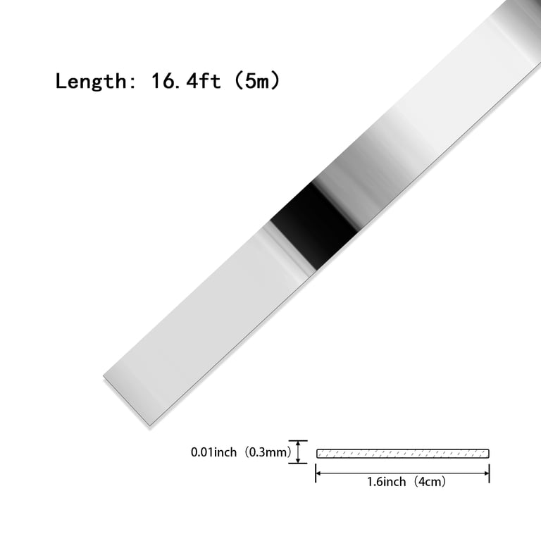 Uxcell Self-Adhesive Wall Trim Molding – 16.4Ft X 0.79Inch White PVC Trim For Cabinet, Mirror Frame, Wall & Ceiling Decor