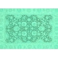 thumbnail image 1 of Ahgly Company Indoor Rectangle Oriental Turquoise Blue Traditional Area Rugs, 2' x 3', 1 of 4