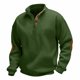 thumbnail image 1 of pstuiky camisas de manga larga para hombre, Camiseta informal de manga larga con cuello alto y medio botón para hombre, transpirable, de color sólido top de hombre xl, 1 of 8