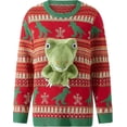 thumbnail image 2 of Unisex Knitted Ugly Christmas Sweater Novelty 3d Cute Doll Pullover Sweaters Funny Parties Holiday Jumper Top, 2 of 5