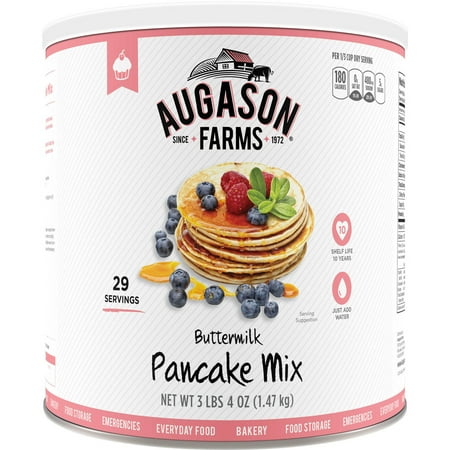 Augason Farms Emergency Food Buttermilk Pancake Mix, 54 oz