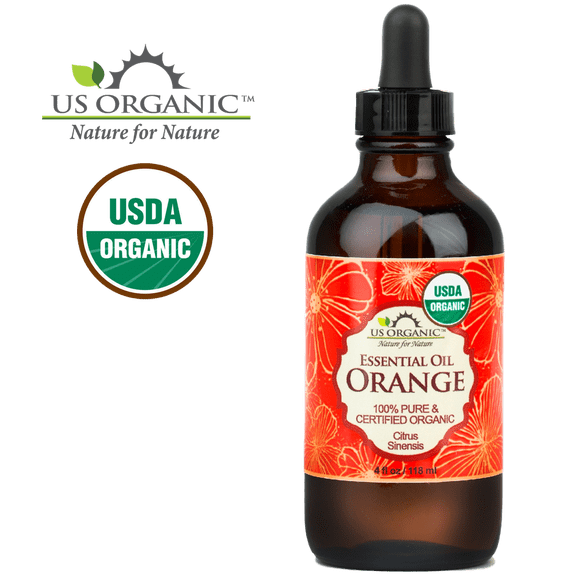 US Organic Sweet Orange Essential Oil, 100% Pure Certified USDA Organic