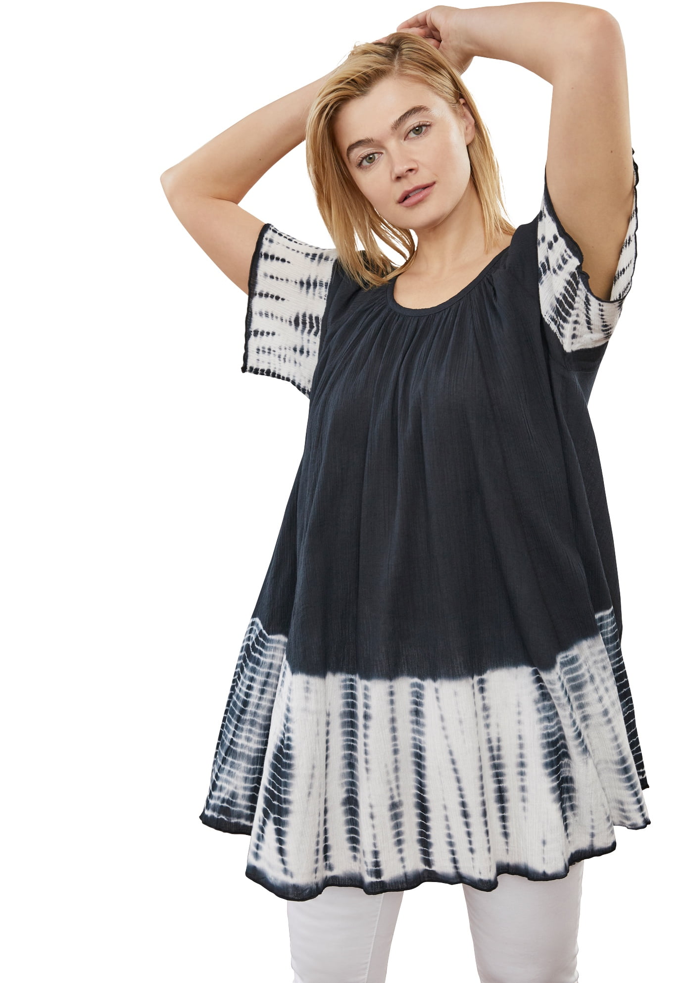 gauze tunic plus size