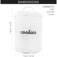 thumbnail image 6 of AuldHome Design White Enamelware Cookie Jar, Rustic Large Treats Canister, 6 of 10