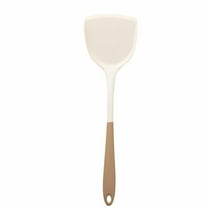 Nonstick Heat Resistant BPA-Free Silicone Spatula, Non Scratch Flexible Head for Pans, Slip Resistant Soft Handle, Kitchen Spatulas Utensils for Cooking Food Pancakes, 12.6 in, Cream
