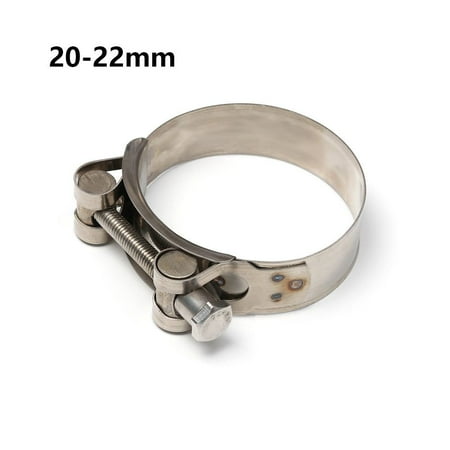 1pc Useful Exhaust Hardware Repair Tool Welding Stainless Steel T Bolt Hose Clamps Pipe Clip 20-22MM