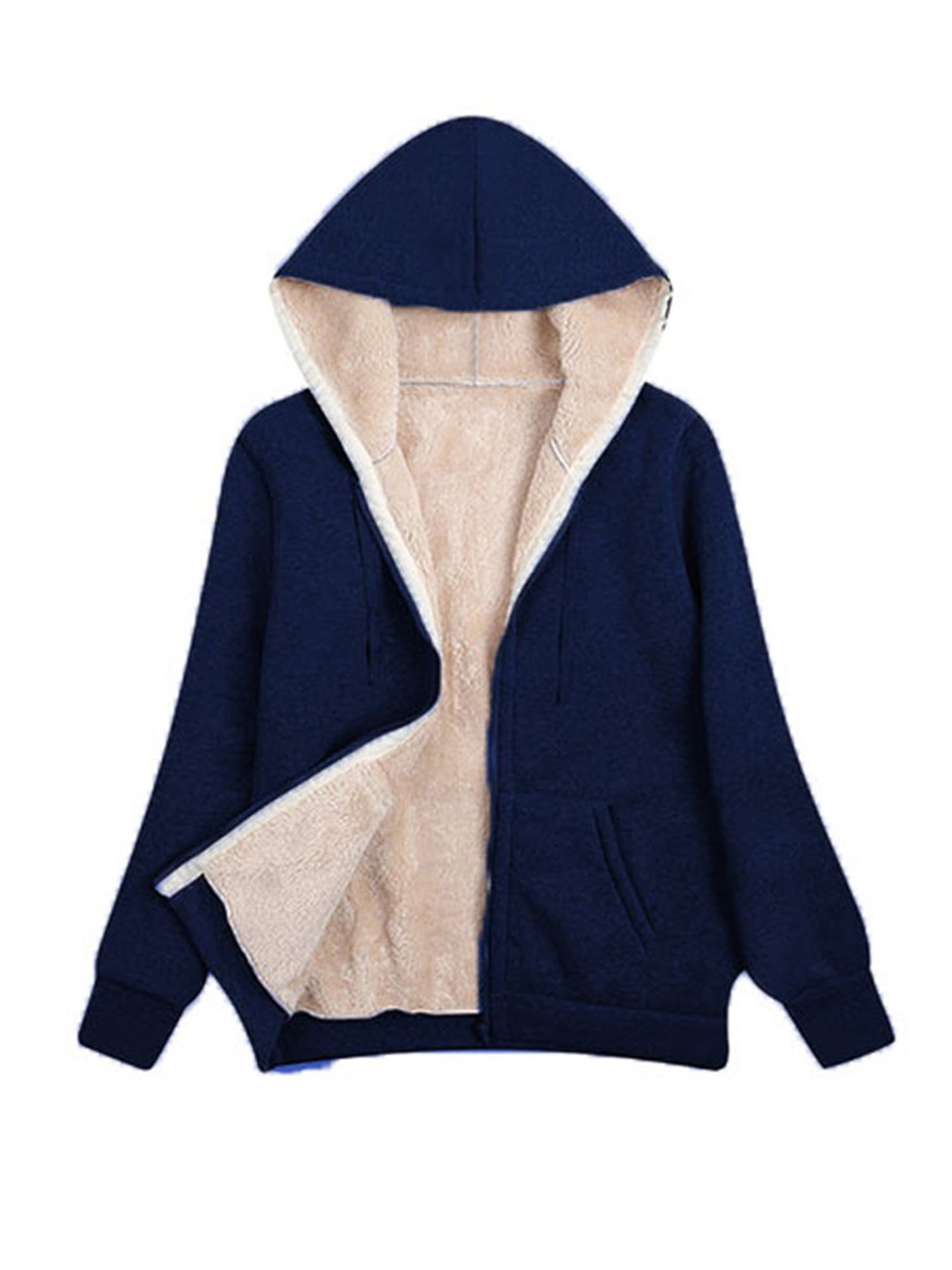 Plus Size Drop Shoulder Sherpa Longline Coat main image 1