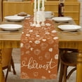 thumbnail image 2 of Fall Table Runner 13x72 Inch, Orange Pumpkin Watercolor Thanksgiving Autumn Table Runner Burlap Dining Table Decor Fall Decorations for Home Harvest Holiday Party Supplies, 2 of 6